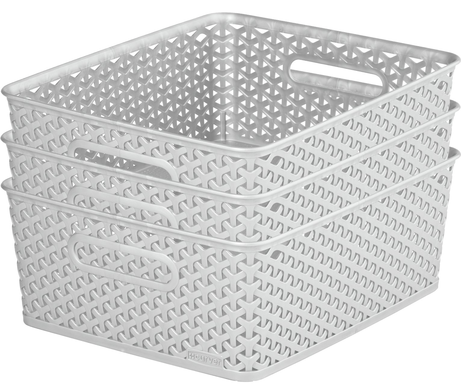 plastic storage baskets