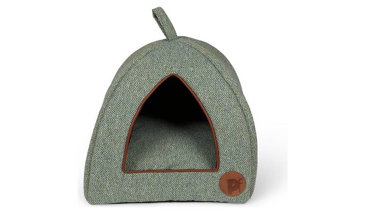 Buy Petface Sage Herringbone Igloo Cat Bed Cat beds Argos