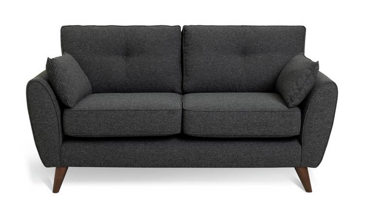 Habitat Iris Fabric 2 Seater Sofa - Charcoal