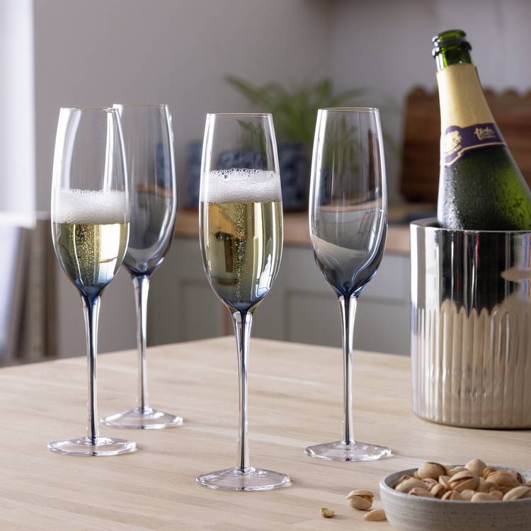 Habitat Stem Set of 4 Champagne Glasses 0