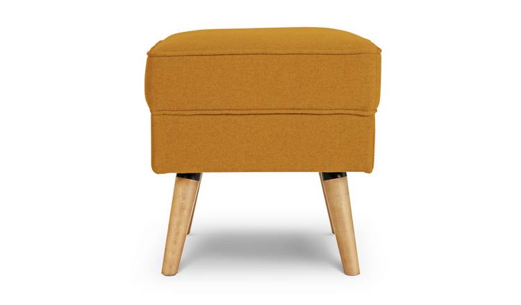 Habitat Callie Fabric Footstool - Yellow