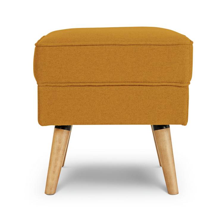 Habitat Callie Fabric Footstool - Yellow 0