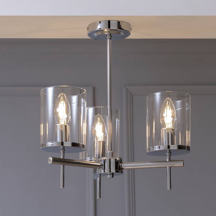 Argos Home Uplighter Steel Flush Ceiling Light - Chrome 0