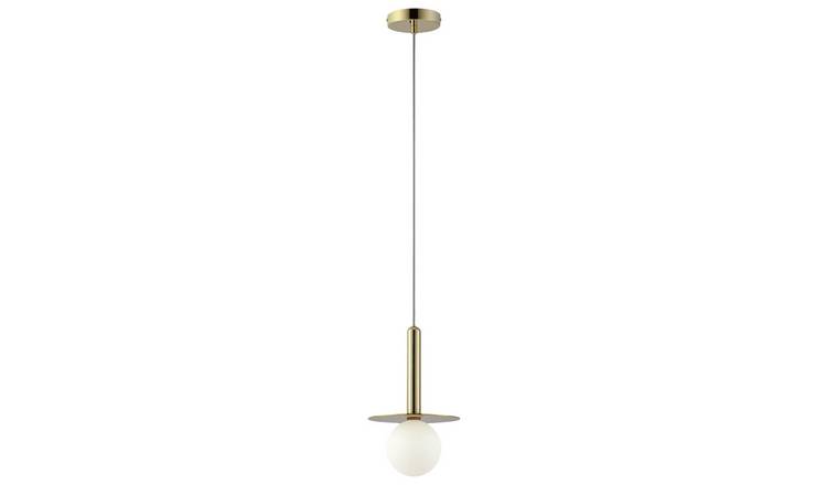 Houseof Plate Metal & Glass Bathroom Pendant Light - Brass