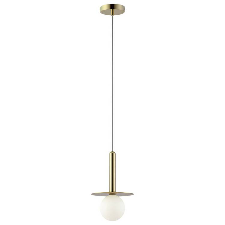 Houseof Plate Metal & Glass Bathroom Pendant Light - Brass 0