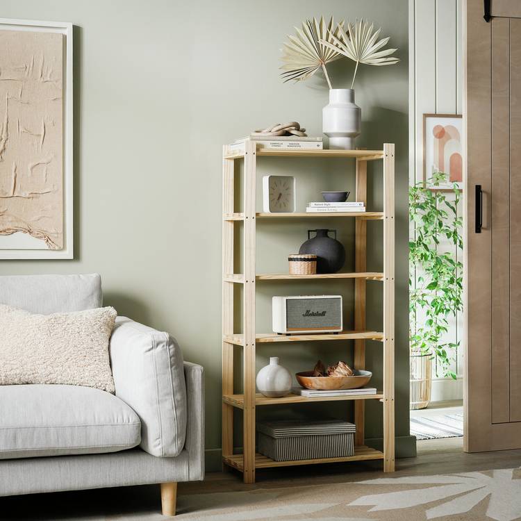 Argos Home Karee 6 Tier Shelving Unit - Natural 0