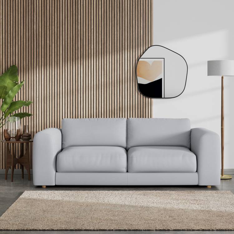 Habitat Ayr Large Fabric 3 Seater Sofa - Grey 0