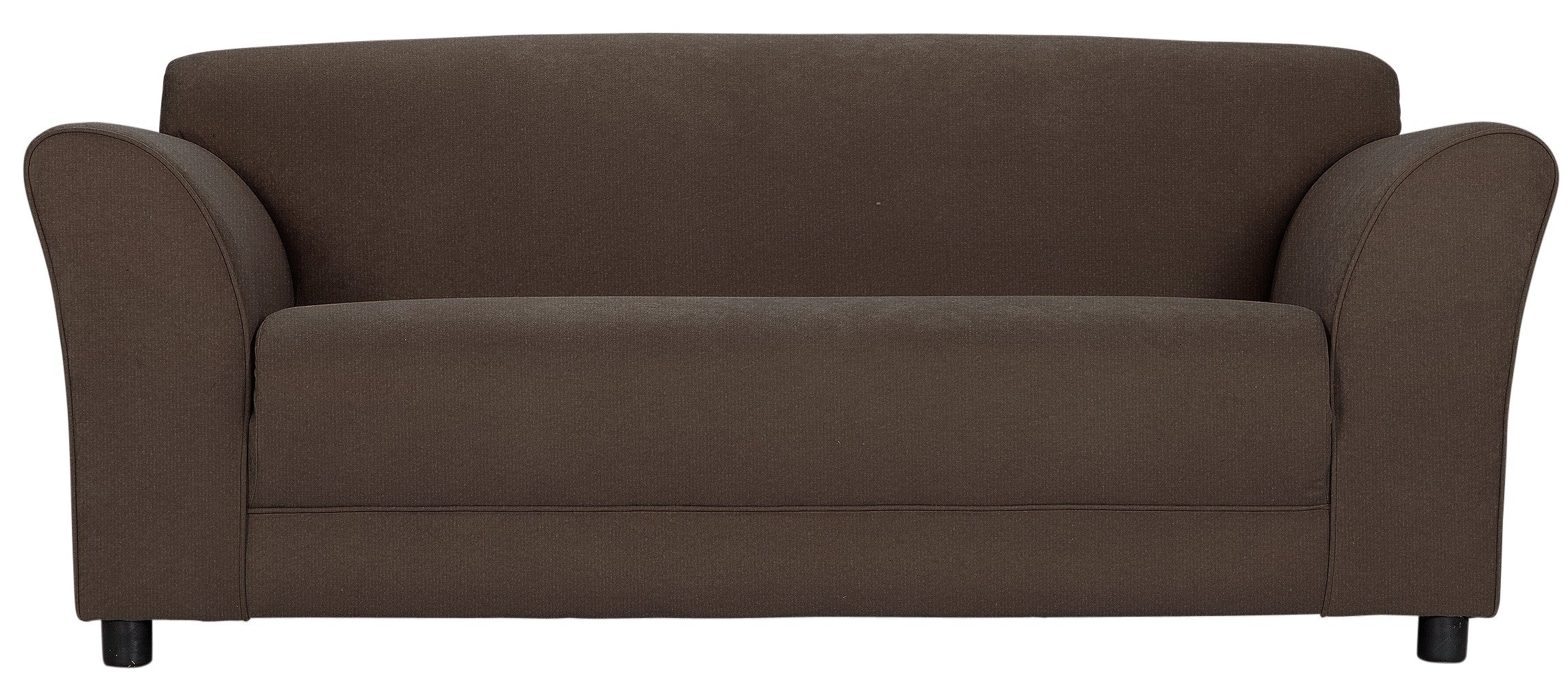 Argos Home Jenna Compact 3 Seater Fabric Sofa - Chocolate