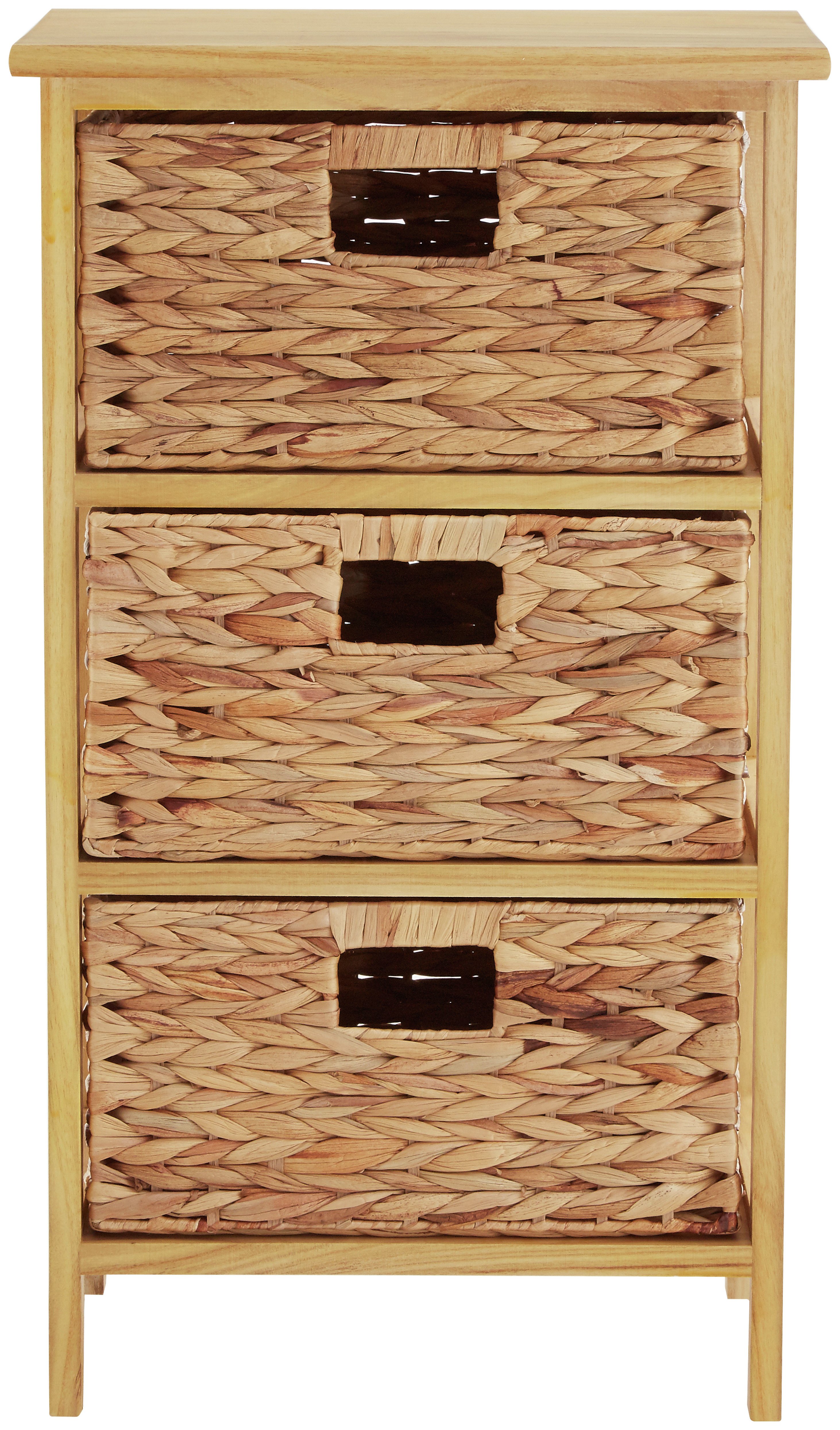 Premier Housewares Natural Water Hyacinth Storage Unit.