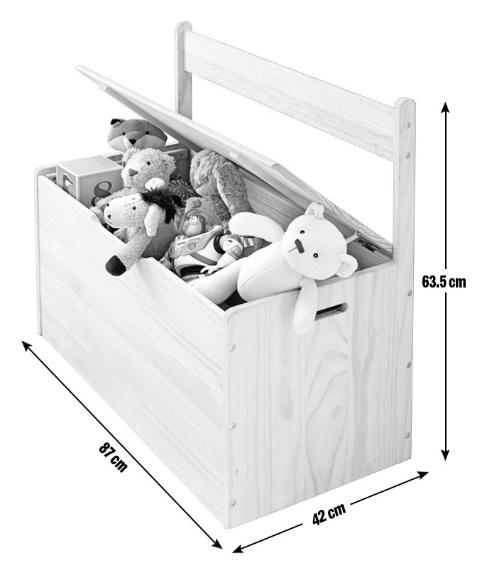 argos toy box pine