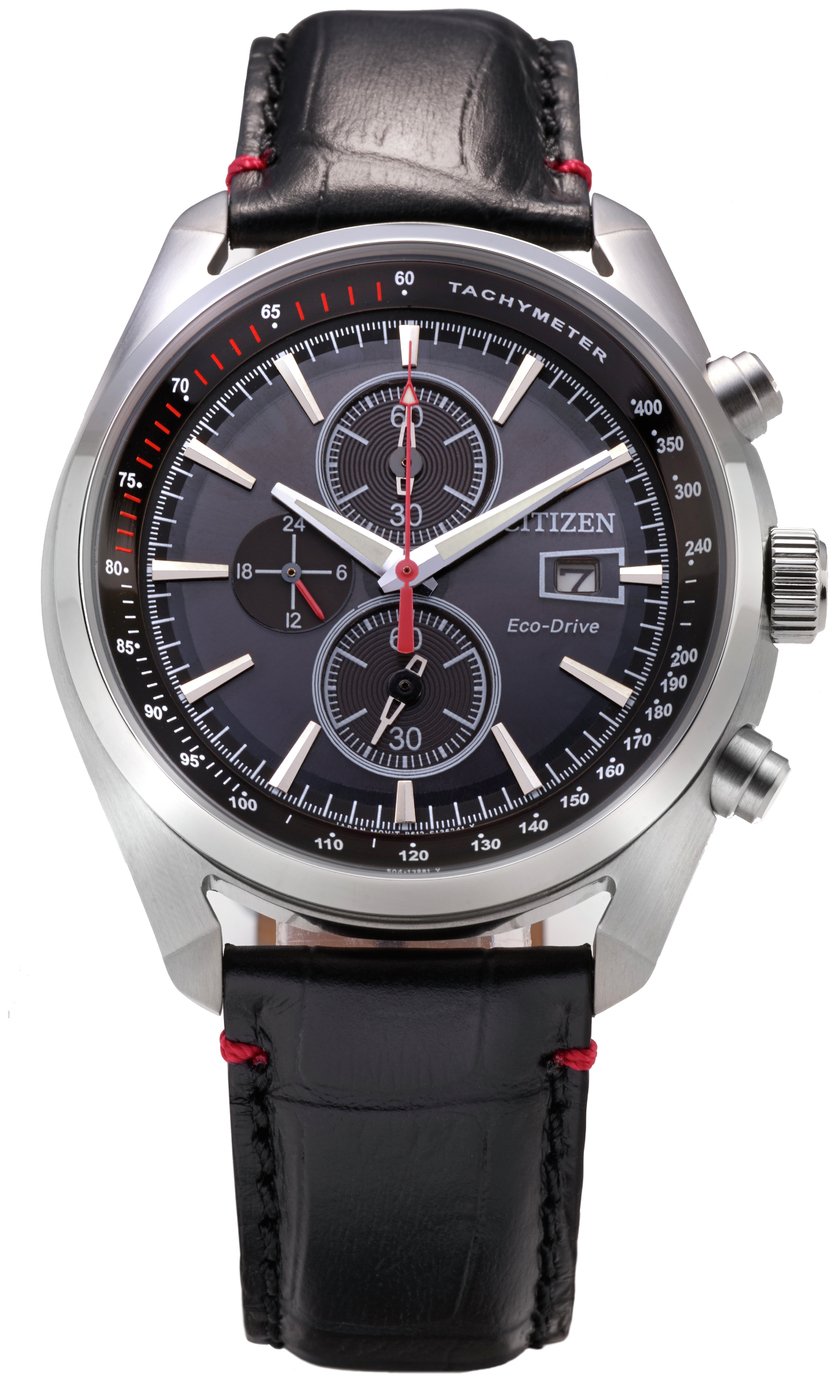 Citizen Eco-Drive Mens Chronograph Black Leather Strap Watch Review