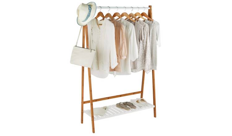 Buy Argos Home Belvoir Clothes Rail With Shelf Bamboo White