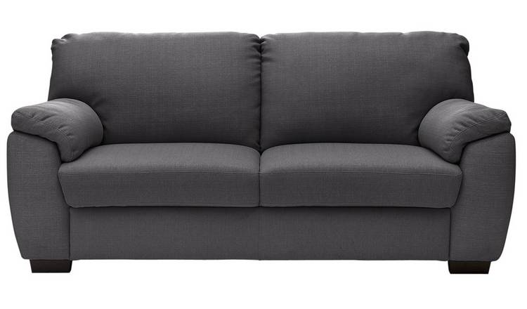 Argos Home Milano 3 Seater Fabric Sofa - Charcoal
