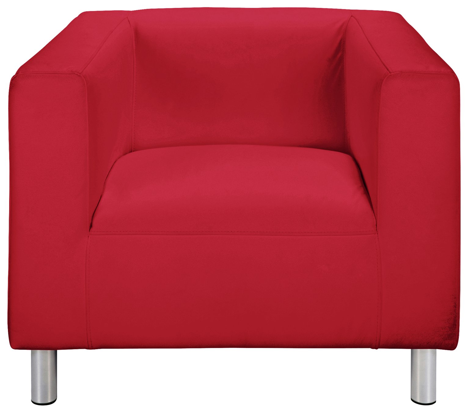 Argos Home Moda Faux Leather Armchair - Red