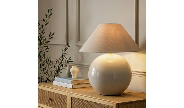 Cream Cordless Ceramic Lamp