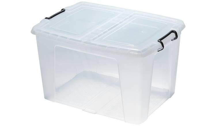 Strata 65 Litre Smart Storage Box with Lid - Clear