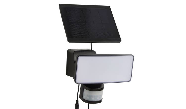 White Plastic Solar Sensor LED Flood Light - 800lm