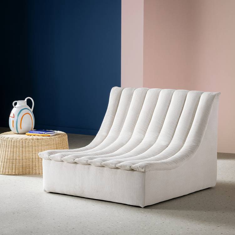 Habitat 60 Scoop Fabric Chair - White 0