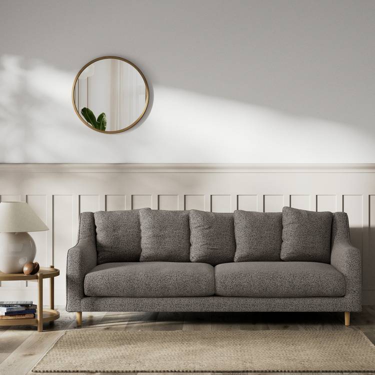 Habitat Swift Fabric 3 Seater Sofa - Charcoal - Ash Leg 0