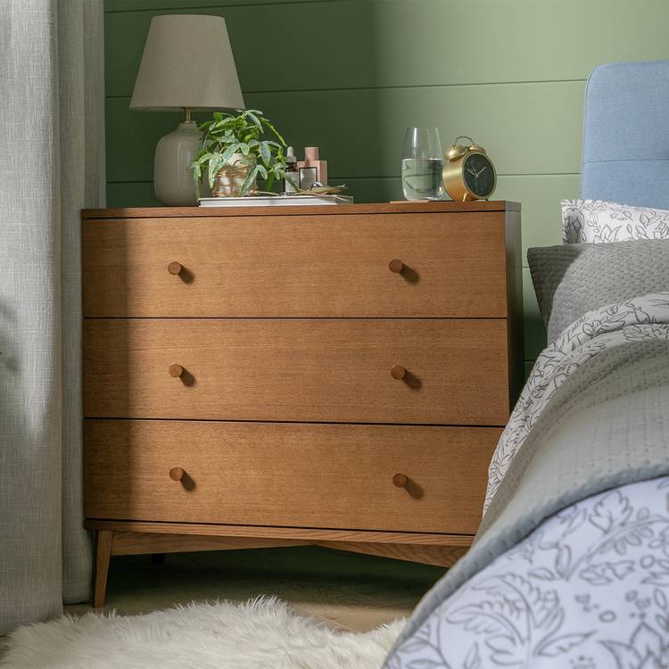 Habitat Kirk 3 Drawer Chest - Walnut 0