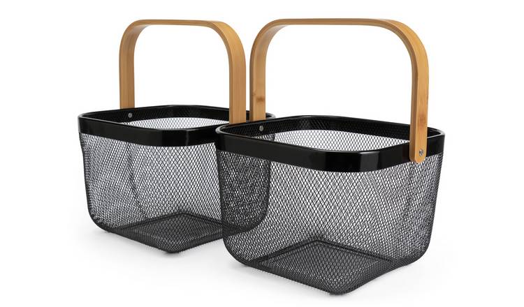 Small black storage clearance baskets