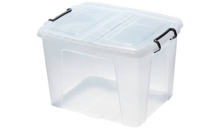 Plastic storage boxes and drawers