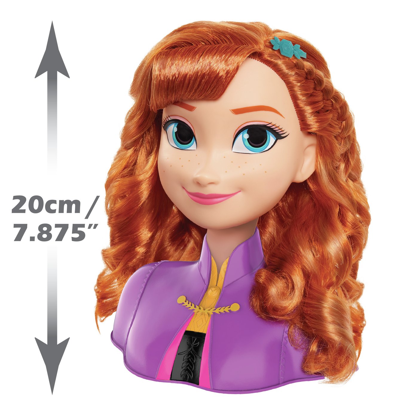 frozen hair styling doll head