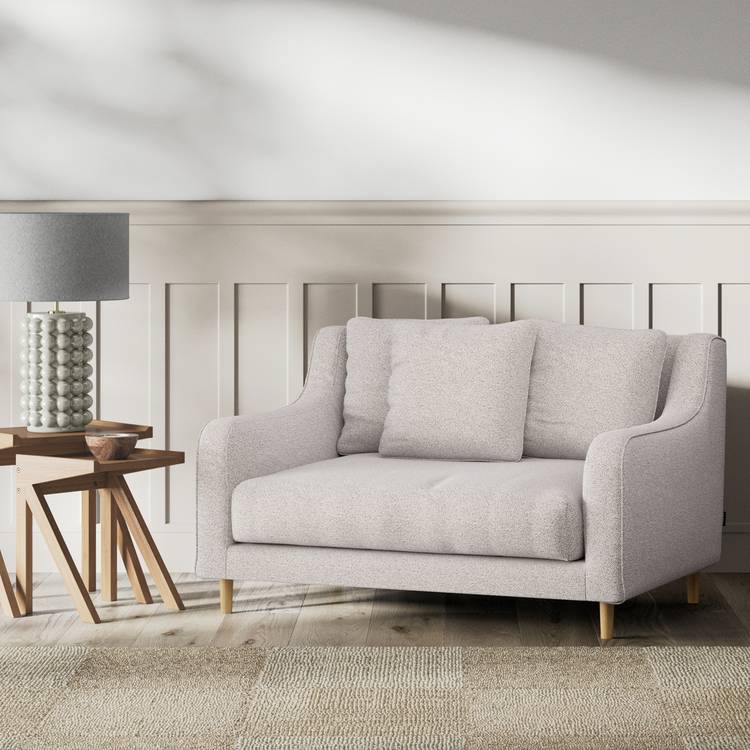 Habitat Swift Fabric Cuddle Chair - Natural - Ash Leg 0