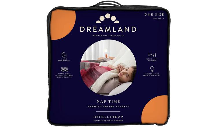 Dreamland Sherpa Tartan Reversible Overblanket