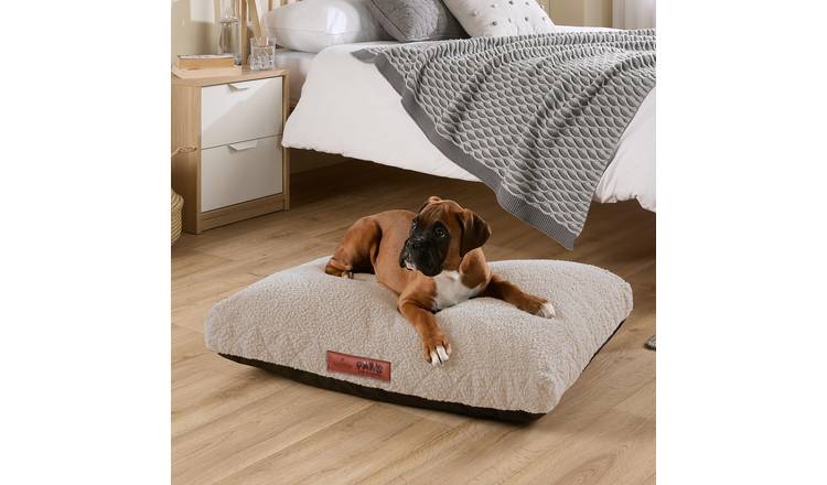 Paws For Slumber Sherpa Natural Pet Bed-Medium