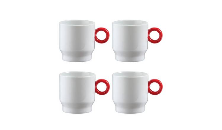 Designed by Sebastian Conran Set of 4 Coffee Cups - Red