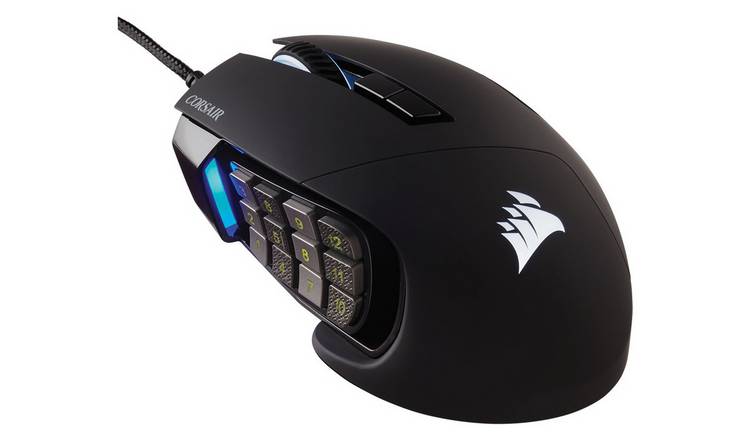 Corsair Scimitar RGB Elite Wired MMO Gaming Mouse - Black