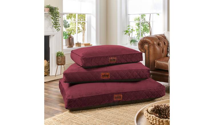 Paws For Slumber Luxury Claret Pet Bed-Medium