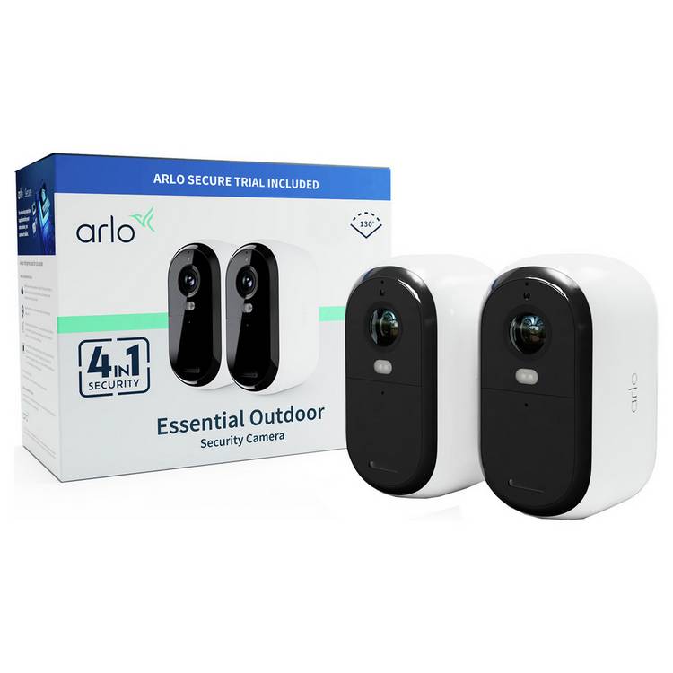 Arlo Essential 2 1080p 4-in-1 Wi-FI Security Camera - 2 Pack 0