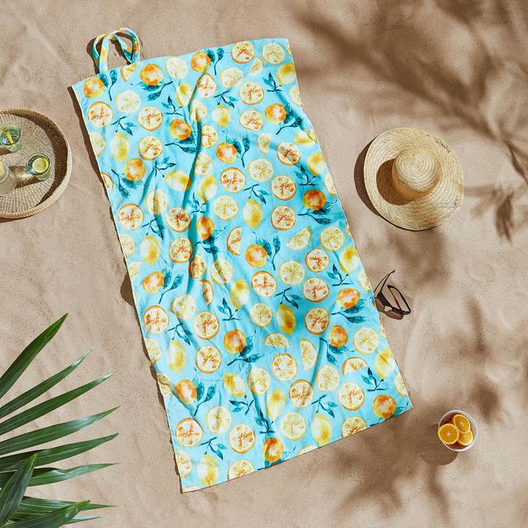 Catherine Lansfield Summer Fruits Beach Towel in a Bag 0