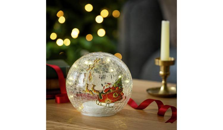 Argos Home Light Up Santa Christmas Globe