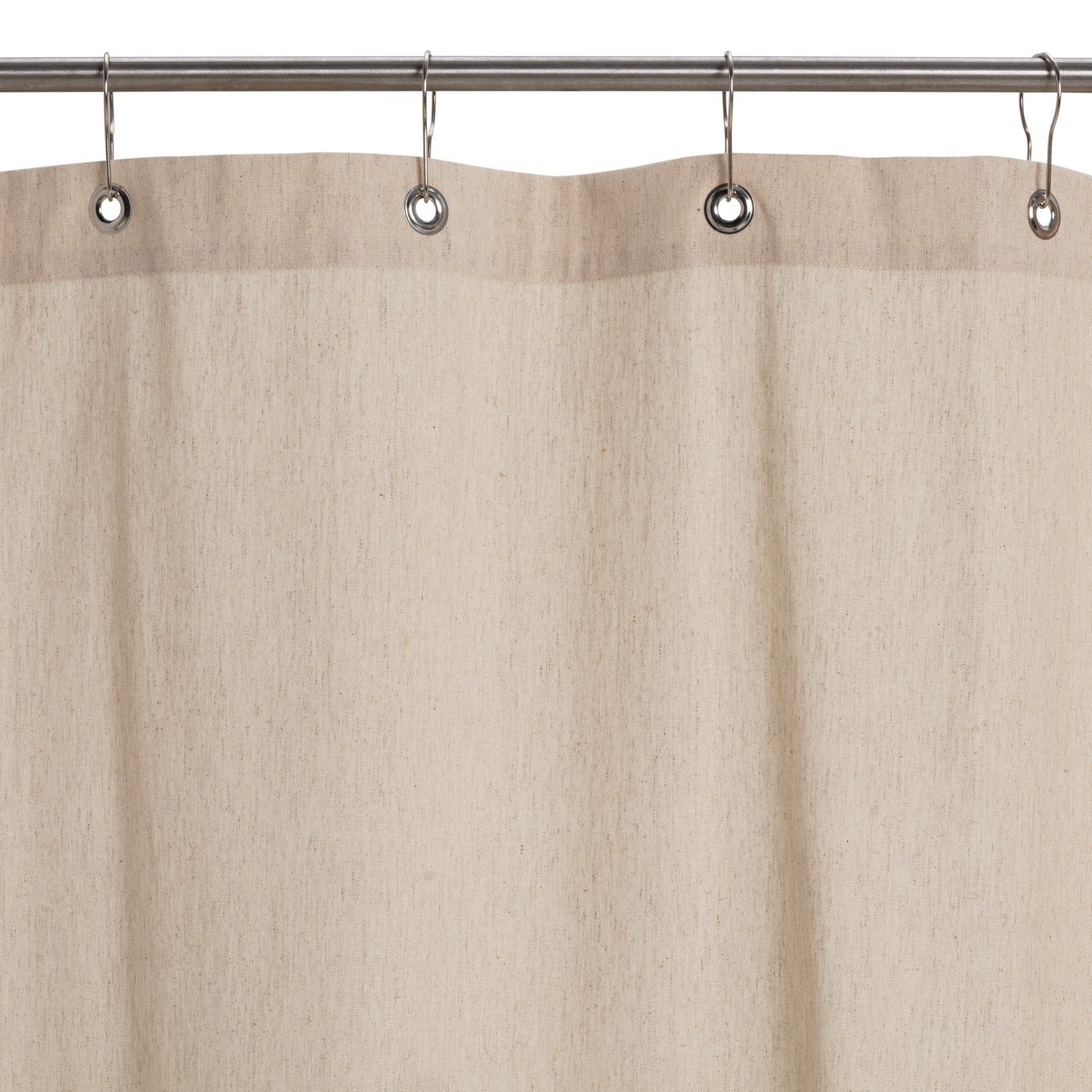 Habitat Linen Plain Shower Curtain - Natural