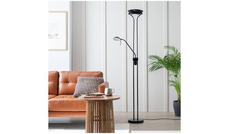 Argos Home Father & Child Uplighter Floor Lamp - Black