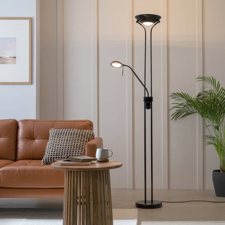 Argos Home Father & Child Uplighter Floor Lamp - Black 0