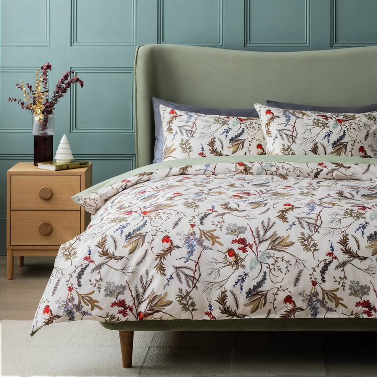 Habitat Cotton Robin Foliage Neutral Bedding Set - King 0