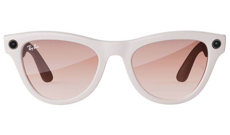 Ray-Ban Meta Skyler, Shiny Warm Grey, Cinnamon Pink