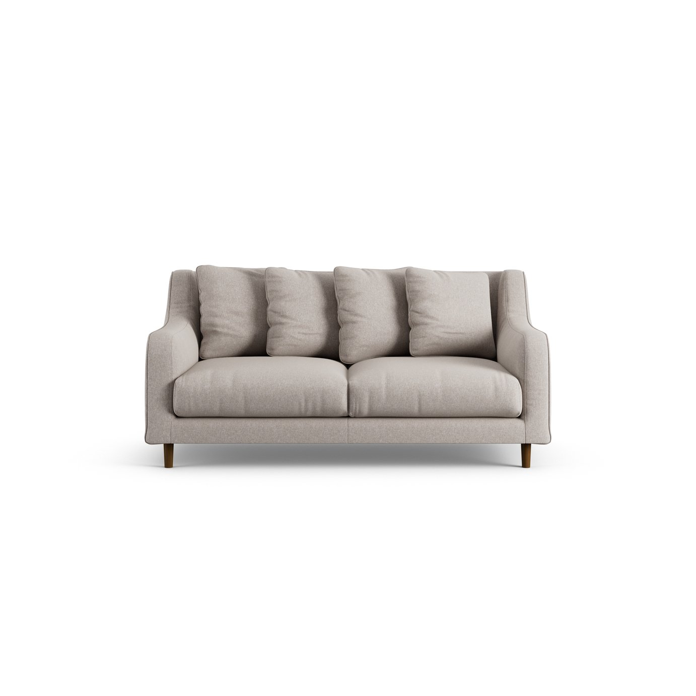 Habitat Swift Fabric 2 Seater Sofa - Stone - Dark Leg