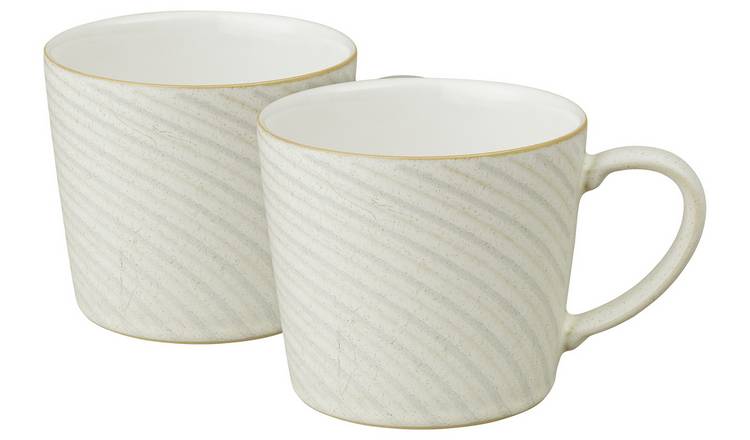 Buy Denby Impression Set of 2 Stoneware Mugs - Cream | Mugs and cups ...