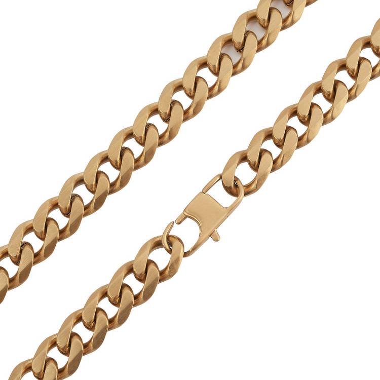 Revere Stainless Steel Gold Colour Curb Chain 0