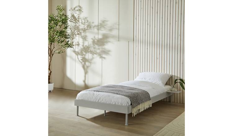 Habitat Maddox Single Metal Bed with Bedside - Off White