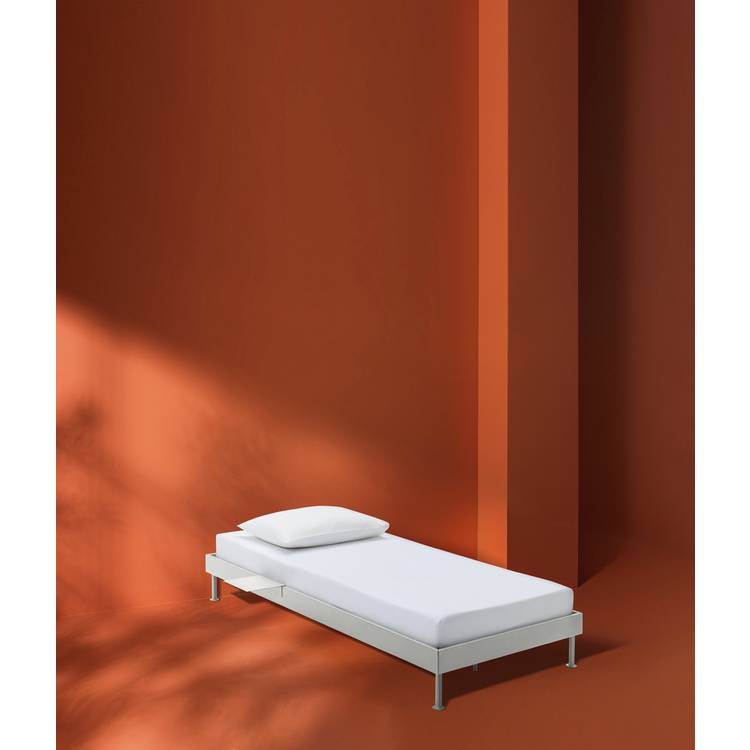 Habitat Maddox Single Metal Bed with Bedside - Off White 0