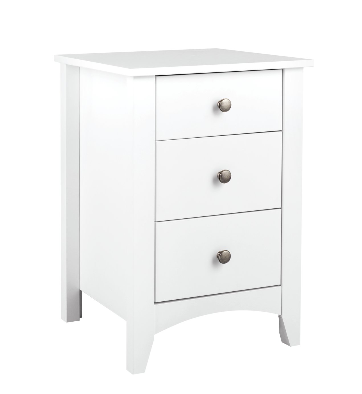 Habitat Minato 3 Drawer Bedside Table - White