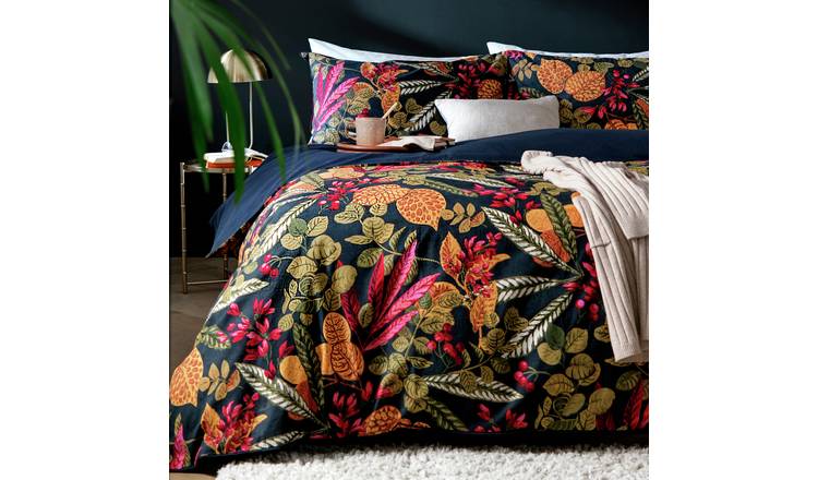 Habitat Cotton Christmas Botanical Bedding Set - Superking