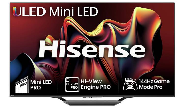 Hisense 55 In 55U7NQTUK Smart 4K UHD HDR Mini LED Freely TV