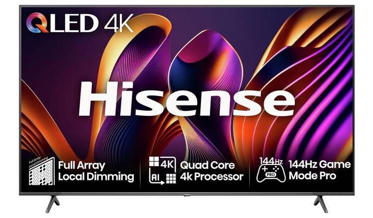 Hisense 55 In 55E7NQTUK Pro Smart 4K UHD HDR QLED Freely TV